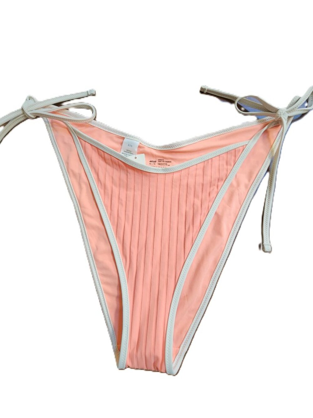 AERIE - Women's High Cut Side Tie Bikini Swim Bottoms Peach - XL - NEW NWT